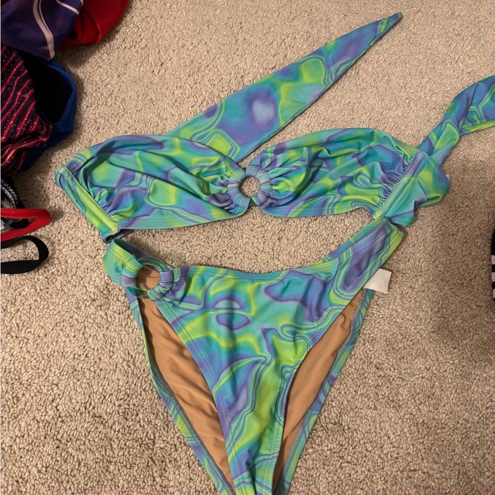 Lucy in the Sky Blue and Green Bikini